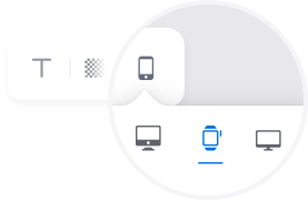 Two identical design screens side by side, the right one wrapped in an iPhone skin.