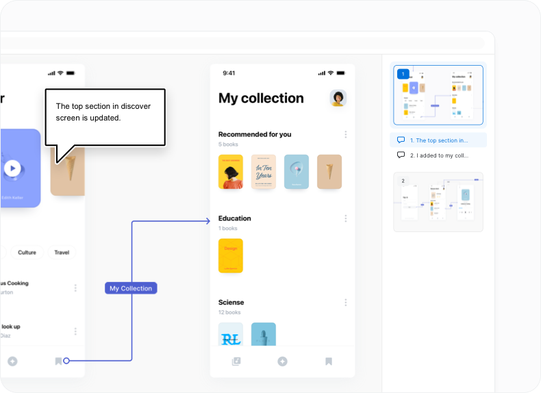 Overflow's presentation mode interface in light theme.