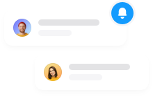 A series of three notifications and a little envelope icon.