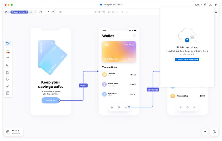 View of the ‘Document Publications’ pop-up modal inside the Overflow Editor.